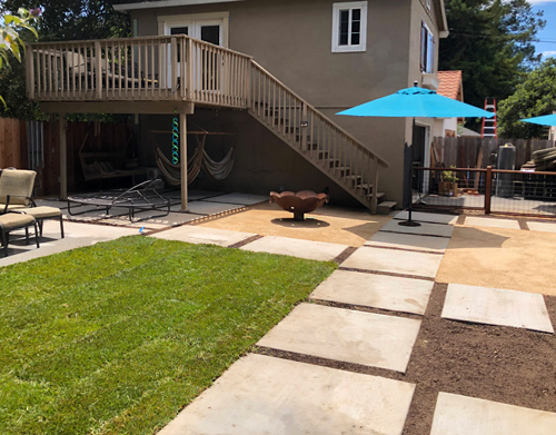 Small lawn install, irrigation, decomposed granite and planter areas