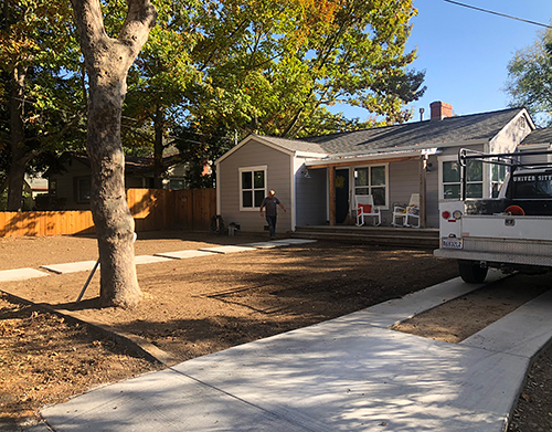 Getting ready to spread top soil for sod install